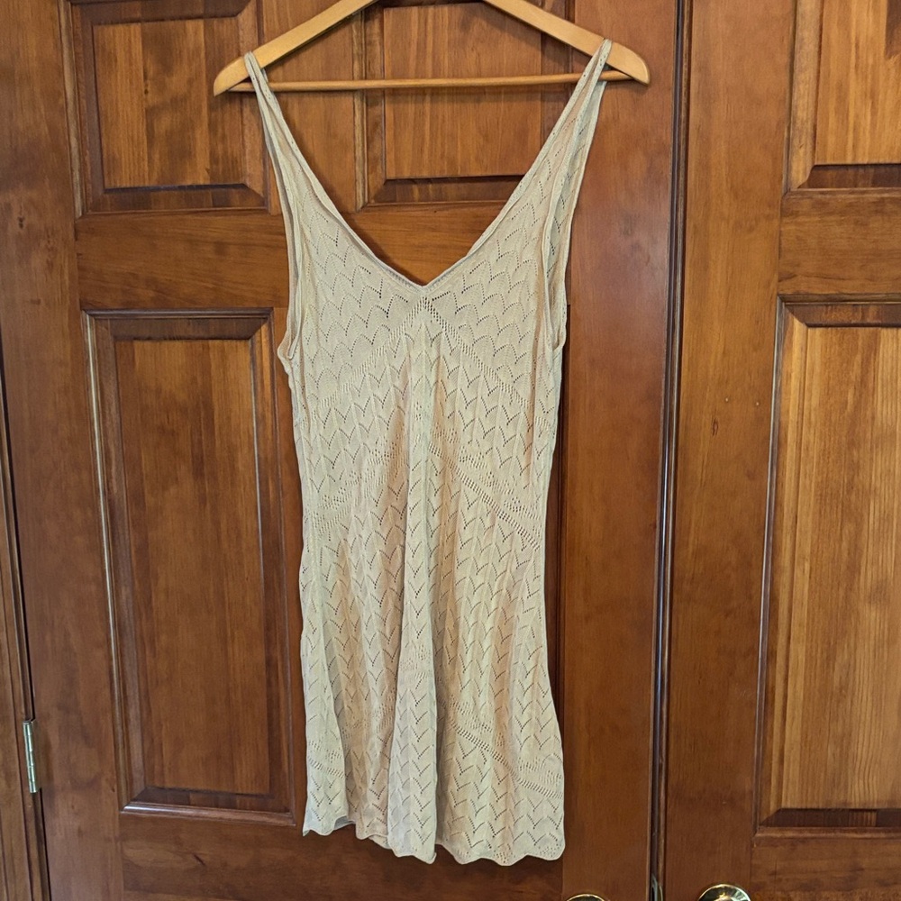 Free People Tan Knit Chemise